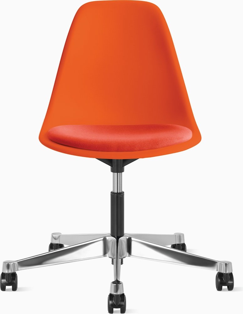 Eames Molded Plastic Task Side Chair with Seatpad - Image 7