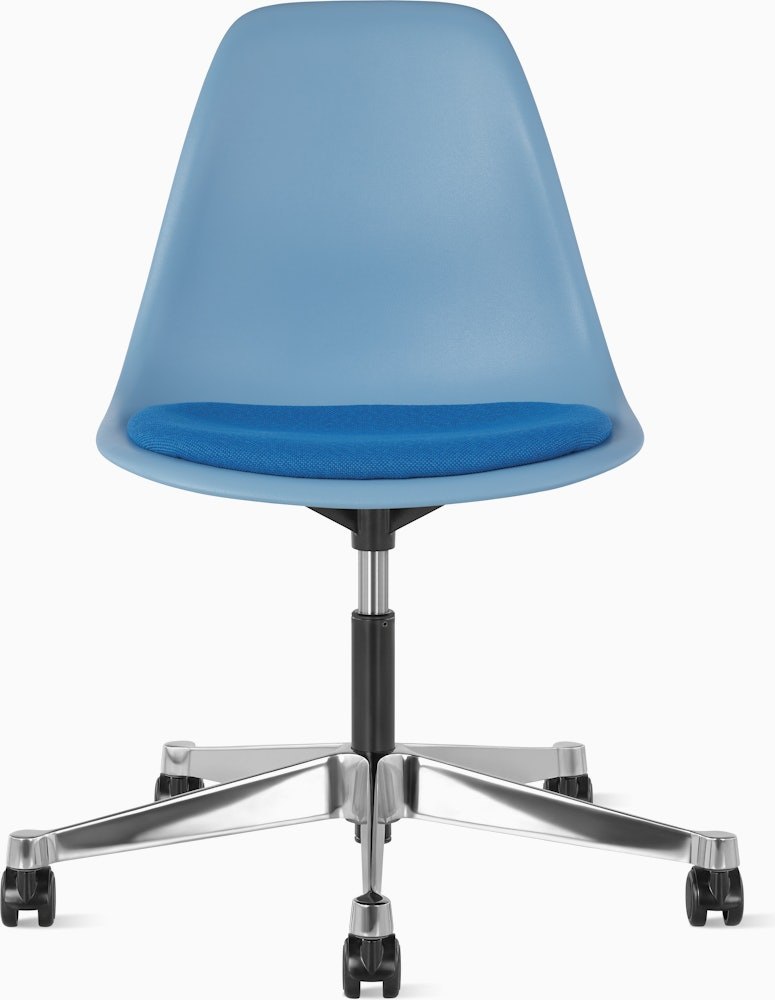 Eames Molded Plastic Task Side Chair with Seatpad - Image 5