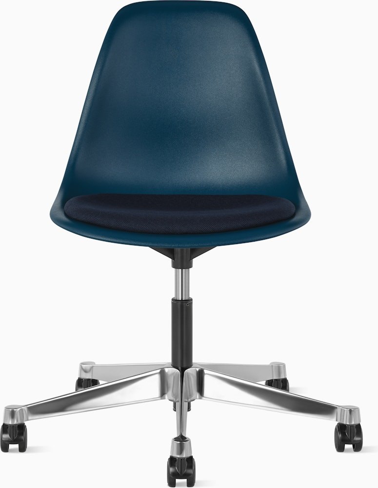 Eames Molded Plastic Task Side Chair with Seatpad - Image 4