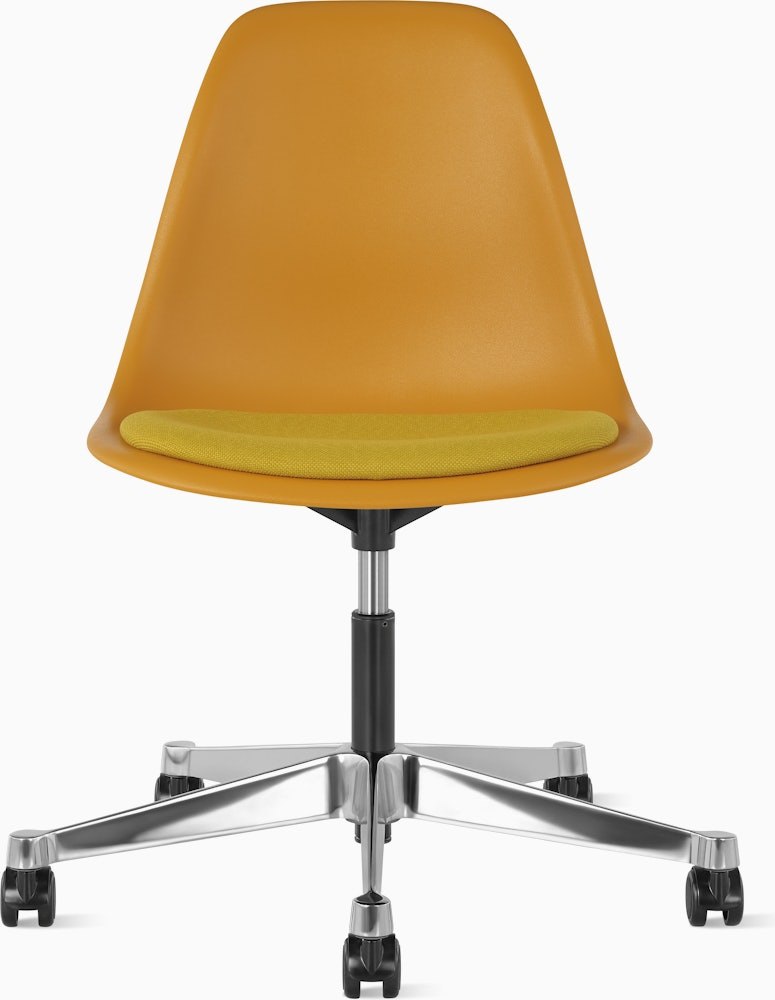Eames Molded Plastic Task Side Chair with Seatpad - Image 3