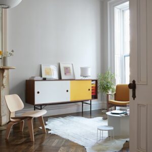 Eames Molded Plywood Lounge Chair Wood Base (LCW), Upholstered