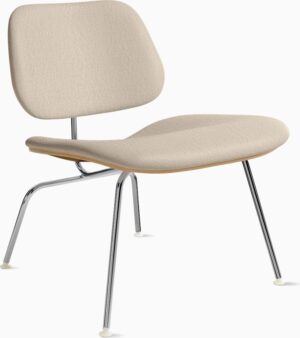 Eames Molded Plywood Lounge Chair Metal Base (LCM), Upholstered