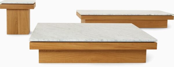 Pawson Drift Coffee Table, Carrara Marble