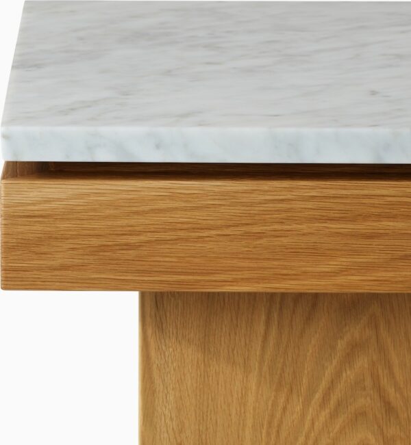 Pawson Drift Coffee Table, Carrara Marble