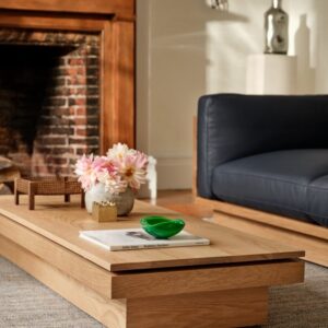 Pawson Drift Coffee Table, Carrara Marble