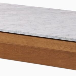 Pawson Drift Coffee Table, Carrara Marble
