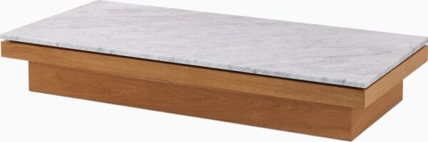 Pawson Drift Coffee Table, Carrara Marble
