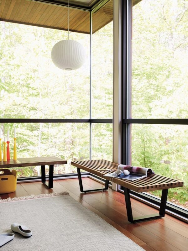 Nelson Platform Bench, Wood Base