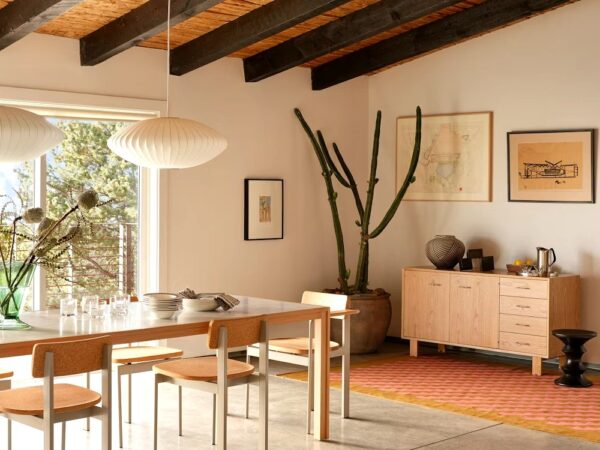 Doubleframe Table, Oak