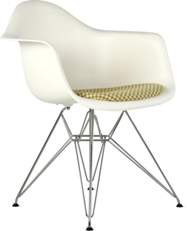 photo_5913318249267400132_y Eames Molded Plastic Armchair with Seat Pad